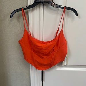 Orange crop top SMALL